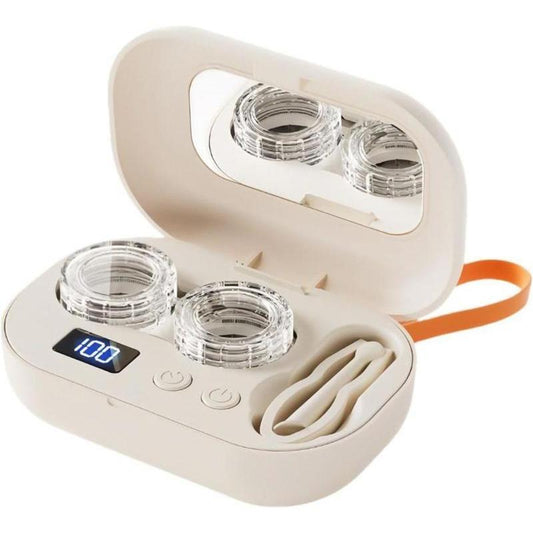 Game-Changing Ultrasonic Contact Lens Cleaner with Vanity Mirror Portable Rechargeable Travel Essentials for Daily Eye Care Graduation Gift Idea for Her Self-Care Must-Have Professional Deep Clean Tech for All Lenses All Season Eye Health